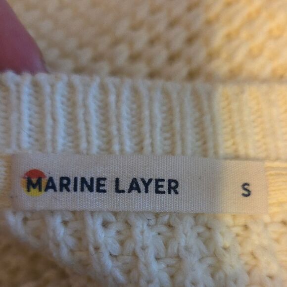MARINE LAYER Delaney Pullover‎ in Off White Womens Size Small - Picture 6 of 7